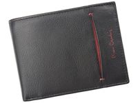 Portfel męski skórzany PIERRE CARDIN TILAK07 325 Czarny / Bordowy