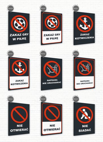 Tabliczka znak informacyjny 20x15 Antracyt ZAKAZ UŻYWANIA WINDY POŻAR na Arena.pl