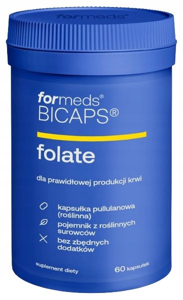 BICAPS FOLATE 60 caps. KWAS FOLIOWY ForMeds zdjęcie 5