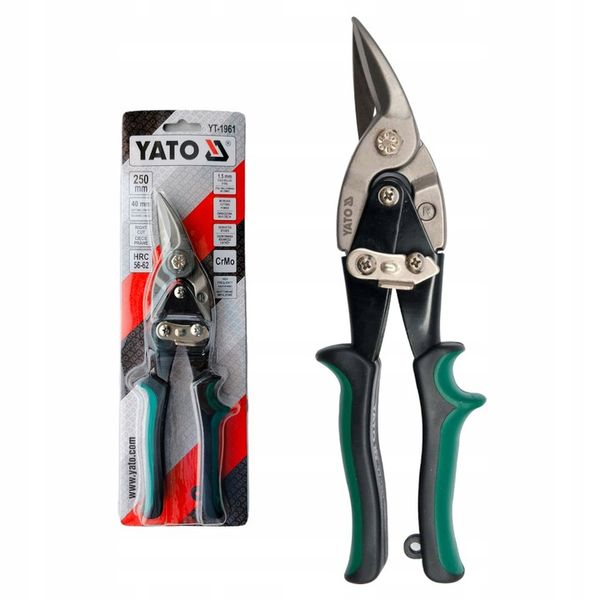 NOŻYCE DO BLACHY do cięcia PRAWE 250mm YATO zdjęcie 1