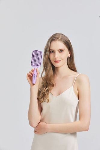 Szczotka do włosów Długich, Gęstych, Prostych, Kręconych, Suchych Fioletowa na Arena.pl