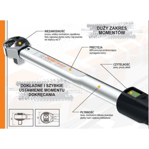 KLUCZ DYNAMOMETRYCZNY 20-100NM 3/8'' - BE 665/10 na Arena.pl