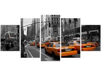 70CM 150CM ZEGAR 5 ELEM MANHATTAN TAXI DRUK OBRAZ