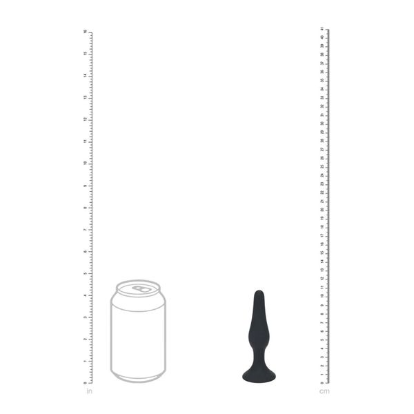 Slim Silicone Anal Plug - S - Black zdjęcie 6