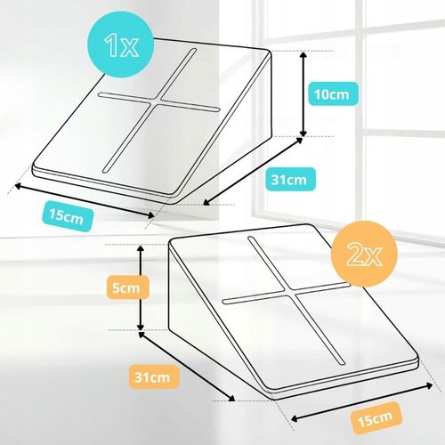 Bloczek pochylny squat wedge block 3 elementy do rozciągania przysiady nogi na Arena.pl