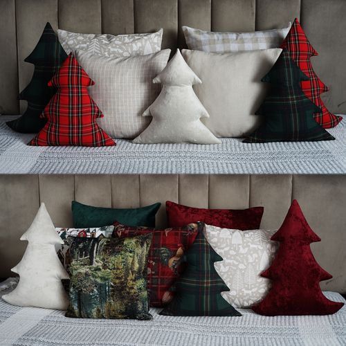 Poduszka Choinka zielona krata, dla dziecka prezent Świąteczny na Arena.pl
