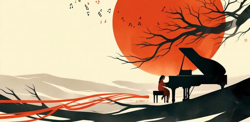 Plakat 91,3x44,5cm Pianistka zdjęcie 1