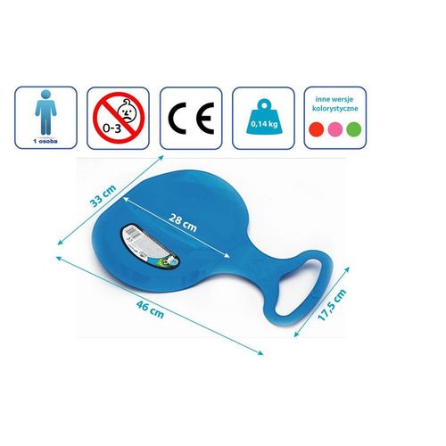 Ślizg Plastikowy Apple Niebieski na Arena.pl