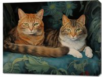 Obraz 90x70cm Koty na Fotelu