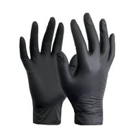 Rękawice nitrylowe Czarne rękawiczki Para roz. M