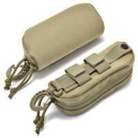 Taktyczne etui na okulary - KHAKI mocne z karabińczykiem ET-137B