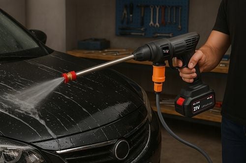 MYJKA CIŚNIENIOWA AKUMULATOROWA DO OKIEN OGRODU KOSTKI 2X AKUMULATOR ZESTAW na Arena.pl