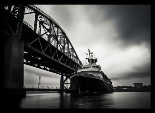 Plakat 35x25cm Statek przy Moście na Arena.pl