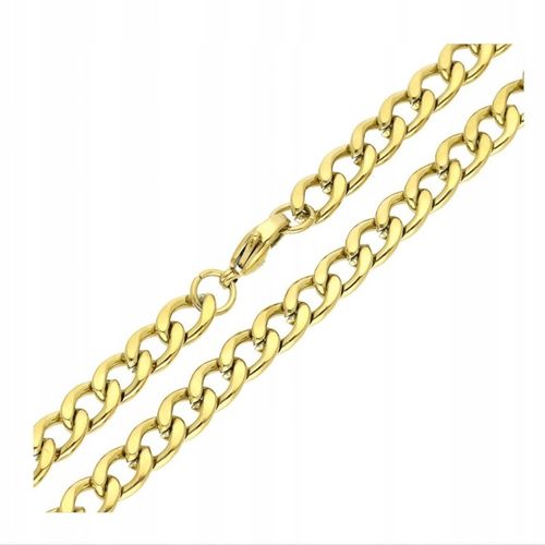 NASZYJNIK ZŁOTY ŁAŃCUCH PANCERKA 50 cm STAL CHIRURGICZNA 316 L na Arena.pl