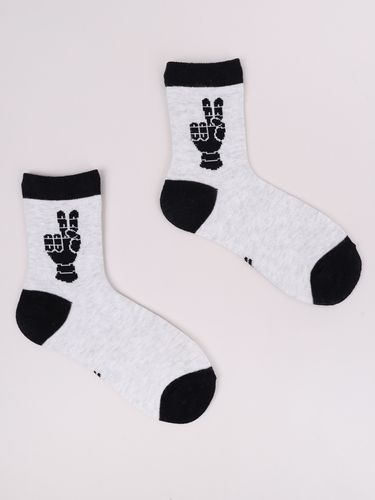 Skarpety chłopięce długie bawełniane ze wzorem 3PAK 35-38 YOCLUB na Arena.pl