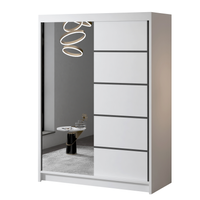 Szafa przesuwna MILAN III z lustrem 150 - BIAŁY