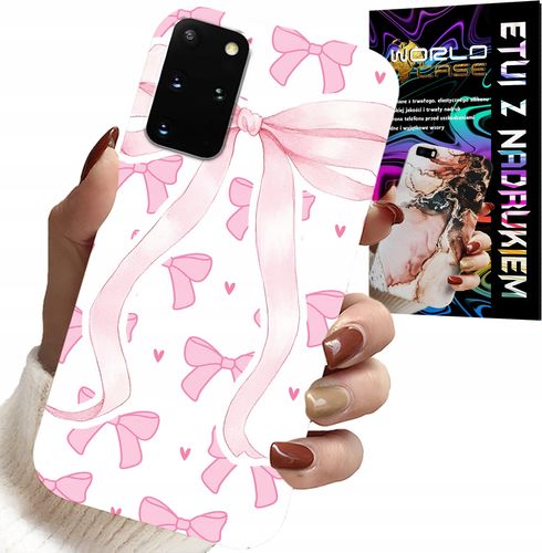 ETUI DO SAMSUNG GALAXY S20 PLUS - RÓŻOWE WSTAZKI WSTĄZKA MODNE WZORY CASE na Arena.pl