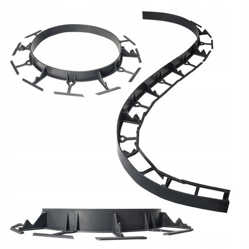 OBRZEŻE OGRODOWE 10m czarny 4,5cm trawnikowe border tworzywo + kotwy na Arena.pl