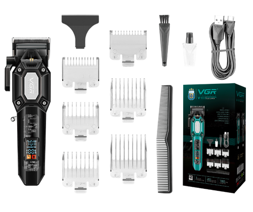 Maszynka do strzyżenia włosów VGR V-600 LED 2000 mAh, 6 nasadek, USB na Arena.pl