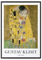 Plakat Gustav Klimt kiss 21x30 cm w czarnej ramie