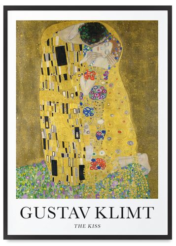 Plakat Gustav Klimt kiss 40x50 cm w czarnej ramie na Arena.pl