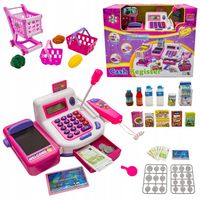 Edukacyjna Kasa Fiskalna Sklepowa Dla Dzieci Wózek Kalkulator Akcesoria