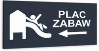Tabliczka informacyjna ATRACYTOWA nierdzewna PLAC ZABAW NADRUK UV