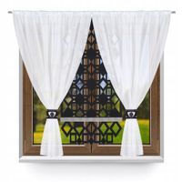 P4 Firana nowoczesna KOMPLET do salonu sypialni panel ekran glamur 400x145