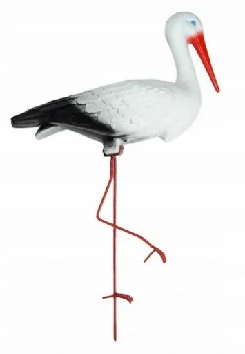 BOCIAN FIGURKA OGRODOWA PTAK WBIJANY STOJĄCY DEKORACJA ZEWNĘTRZNA DO OGRODU zdjęcie 2