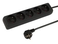 Przedłużacz sieciowy PR-570P 5-Gniazd z uziemieniem 1,5m czarny 3x1,5mm