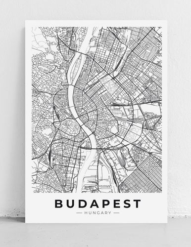 Plakat Budapeszt mapa plan miasta 50x70 cm na Arena.pl