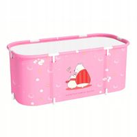 Składana wanna przenośna 115 x 60 x 50 cm różowa dla dzieci AGA solidna