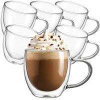 6x SZKLANKI TERMICZNE PODWÓJNE KUBKI DO CIEPŁYCH I ZIMNYCH NAPOJÓW 250ml