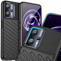 thunder case elastyczne pancerne etui pokrowiec realme 9 pro czarny
