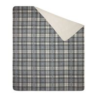 Narzuta na łóżko świąteczna w kratkę SANTA 200X220 szara