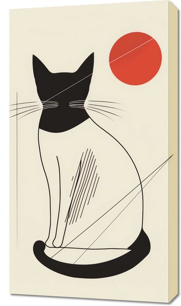 Obraz 50x90cm Czerwony Krąg zdjęcie 1