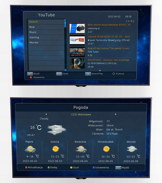 2x TUNER DEKODER DVB-T2 TV NAZIEMNEJ H.265 HEVC FHD USB HDMI PILOT BATERIE zdjęcie 6