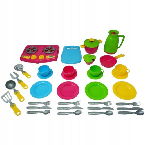 Zestaw kuchenny Gotowanie Przybory Kuchenne Garnki Patelnia Talerze 3589 na Arena.pl