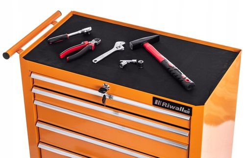 SZAFKA POMARAŃCZOWA WARSZTATOWA WÓZEK NARZĘDZIOWY 688 EL. PRO 7 SZUFLAD na Arena.pl