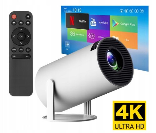 Rzutnik Projektor 2025 NOWY FULL HD 4K WiFi Pilot Android TV HY300 PLUS LED na Arena.pl
