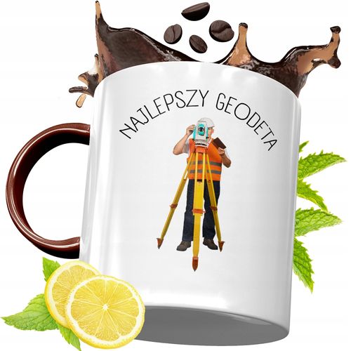 Kubek Bordowy Dla Geodety Na Urodziny Prezent Z Nadrukiem Ze Zdjęciem na Arena.pl