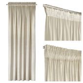 Zasłona gotowa na taśmie Eurofirany 140X270 MELANIE beż jasny