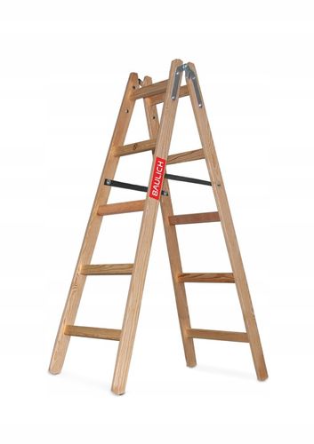 Drabina drewniana 2x5 malarska dwustronna rozstawna rozkładana BAULICH na Arena.pl