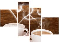 OBRAZ DWIE FILIŻANKI KAWY