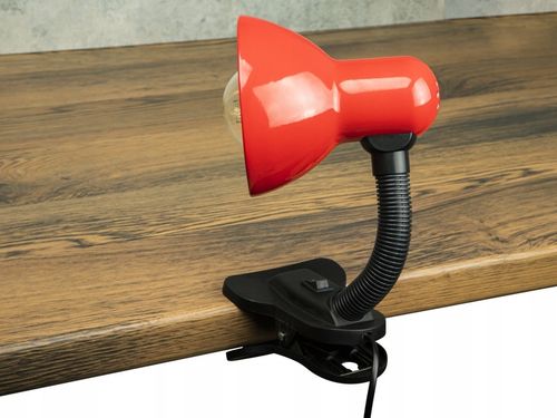 LAMPKA NOCNA DO CZYTANIA SZKOLANA NA BIURKO KLIPS 180CM ŻARÓWKA E27 ZESTAW na Arena.pl