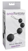 Wibrujące Kulki Analne Czarne 17 Cm Anal Fantasy Deluxe Vibro Balls