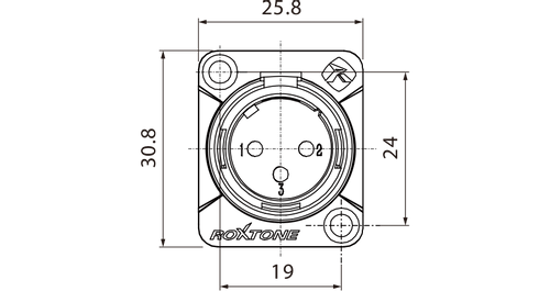 Gniazdo tablicowe panelowe montażowe złącze XLR 3-pin Męski RX3MD-NS Srebro na Arena.pl