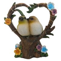 Figurka Solarna w Kształcie Serca Ptaki Dekoracja