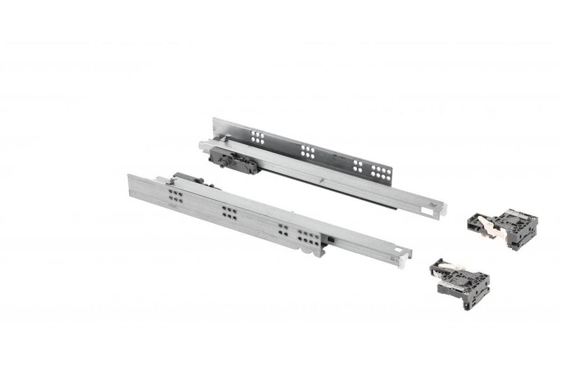 Prowadnica dolnego montażu, L-400 mm, Pełny wysuw, Push to Open zdjęcie 1