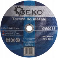 Tarcza tnąca do metalu Geko G00018 230x2,5x22,2 mm